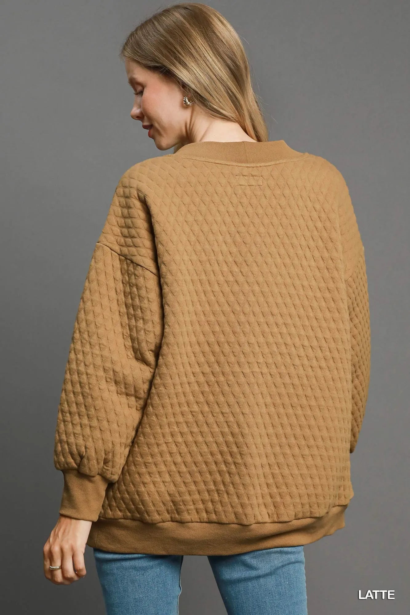 Umgee Button - Up Jacquard Cardigan - Oneira Fashions