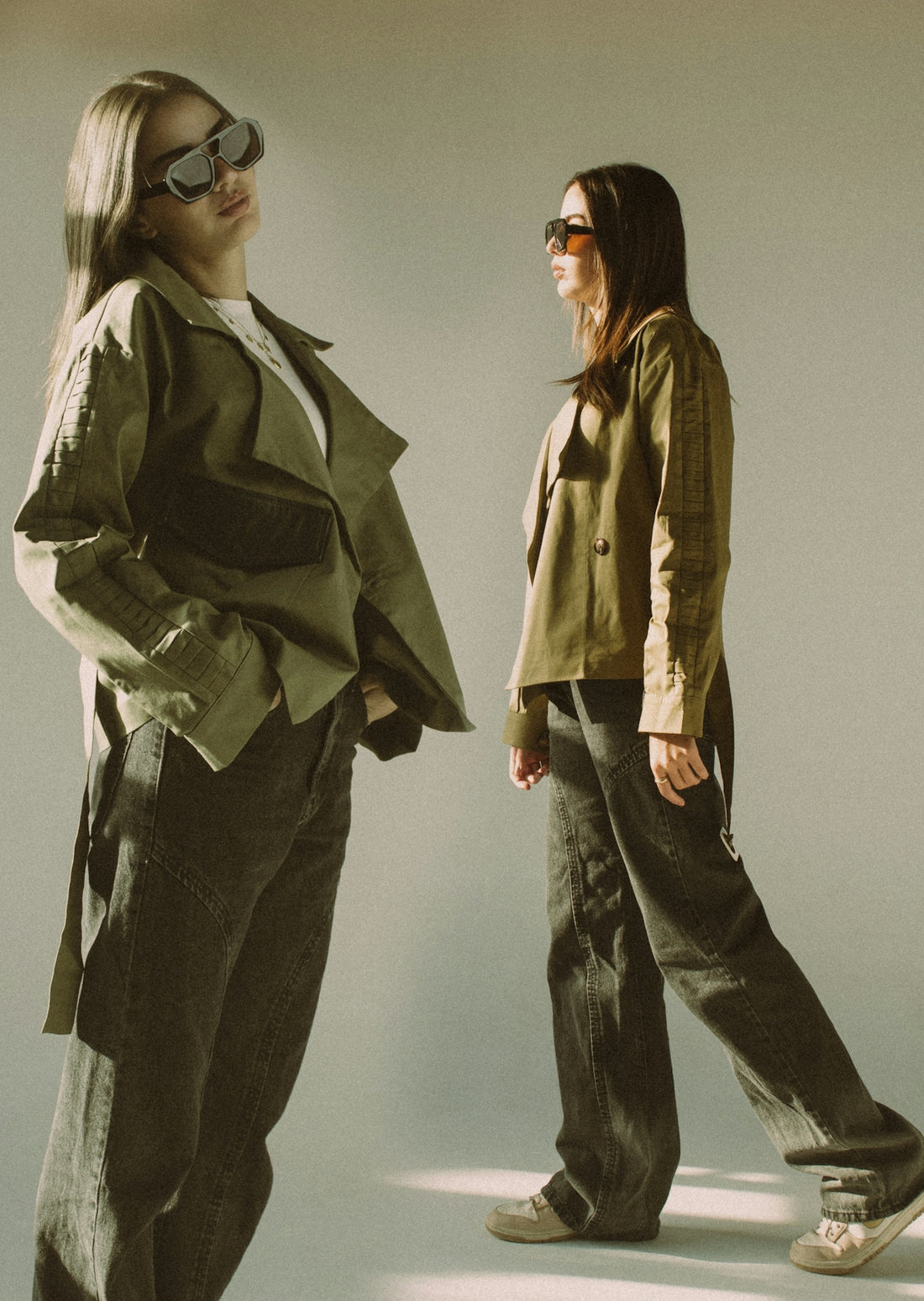 A couple of women standing next to each other