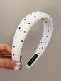 Polka Dot Polyester Wide Headband - Oneira Fashions