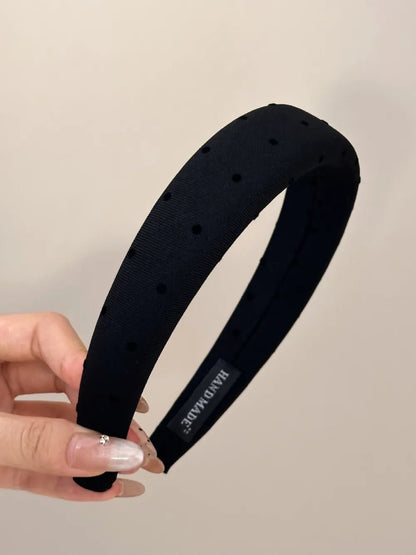 Polka Dot Polyester Wide Headband - Oneira Fashions