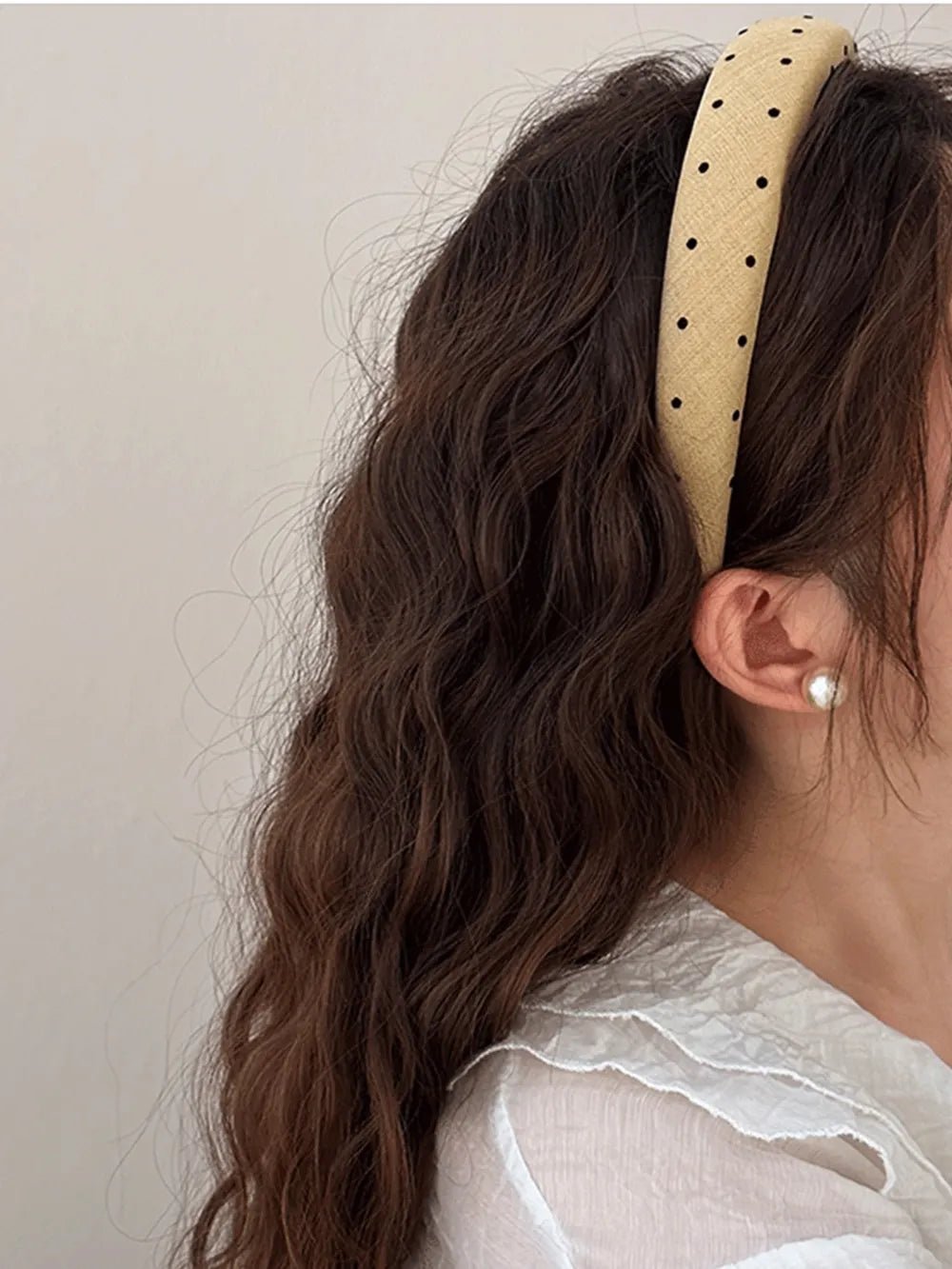 Polka Dot Polyester Wide Headband - Oneira Fashions
