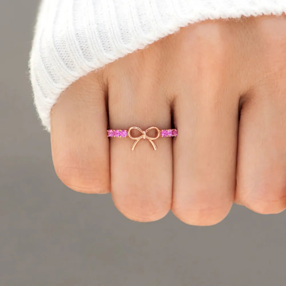 925 Sterling Silver Bow Ring - Oneira Fashions
