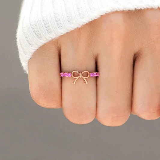 925 Sterling Silver Bow Ring - Oneira Fashions