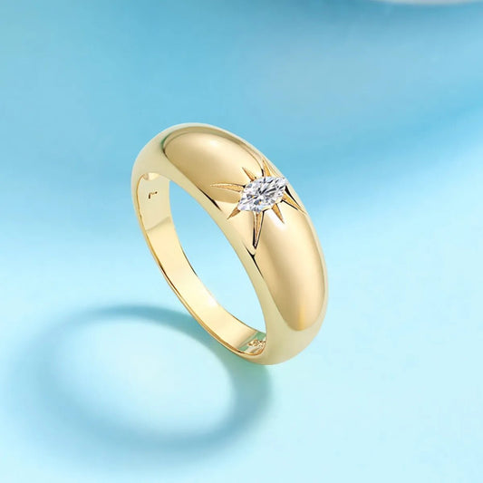 925 Sterling Silver Moissanite Ring - Oneira Fashions