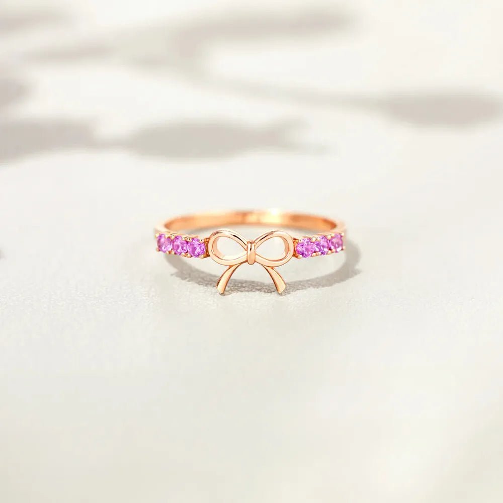 925 Sterling Silver Bow Ring - Oneira Fashions