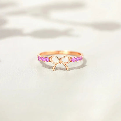 925 Sterling Silver Bow Ring - Oneira Fashions