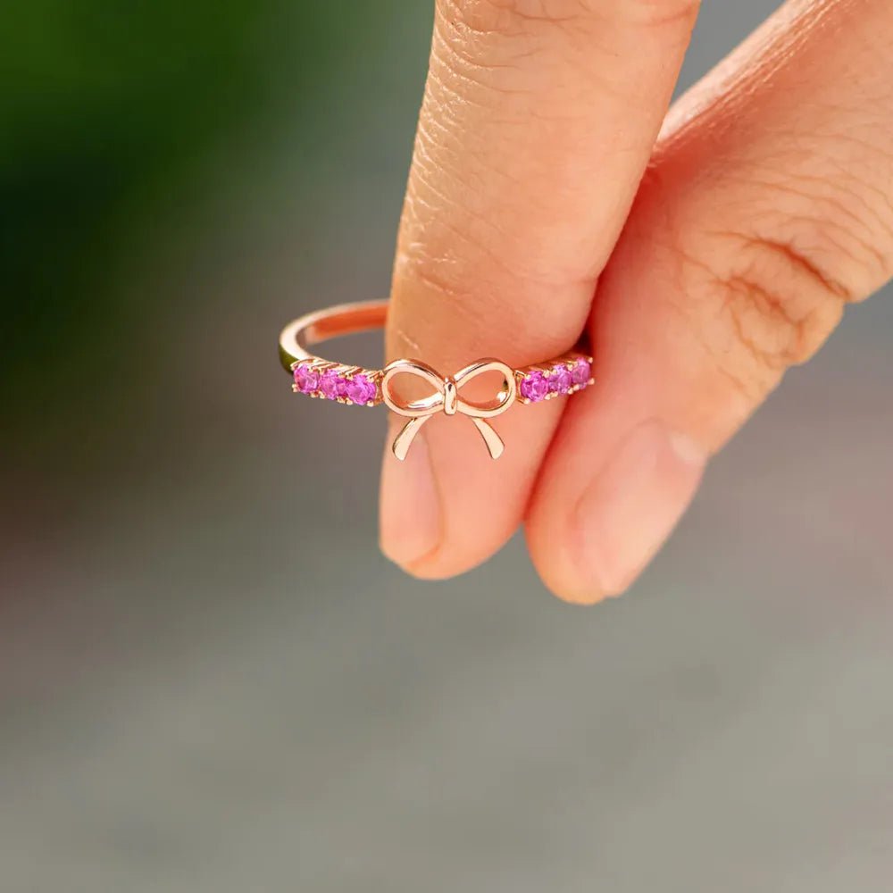 925 Sterling Silver Bow Ring - Oneira Fashions