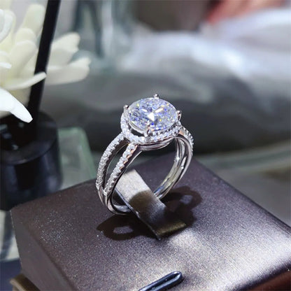 2 Carat 925 Sterling Silver Moissanite Ring - Oneira Fashions