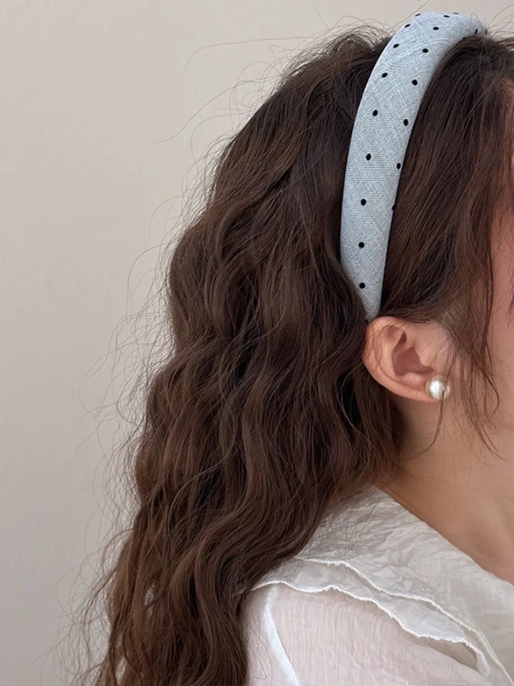 Polka Dot Polyester Wide Headband - Oneira Fashions