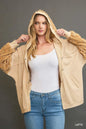 Umgee Sequined French Terry Jacket - Oneira Fashions
