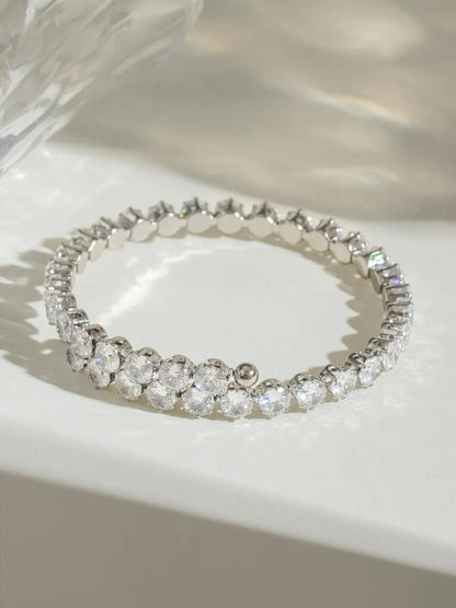 Stainless Steel Inlaid Zircon Bracelet - Oneira Fashions