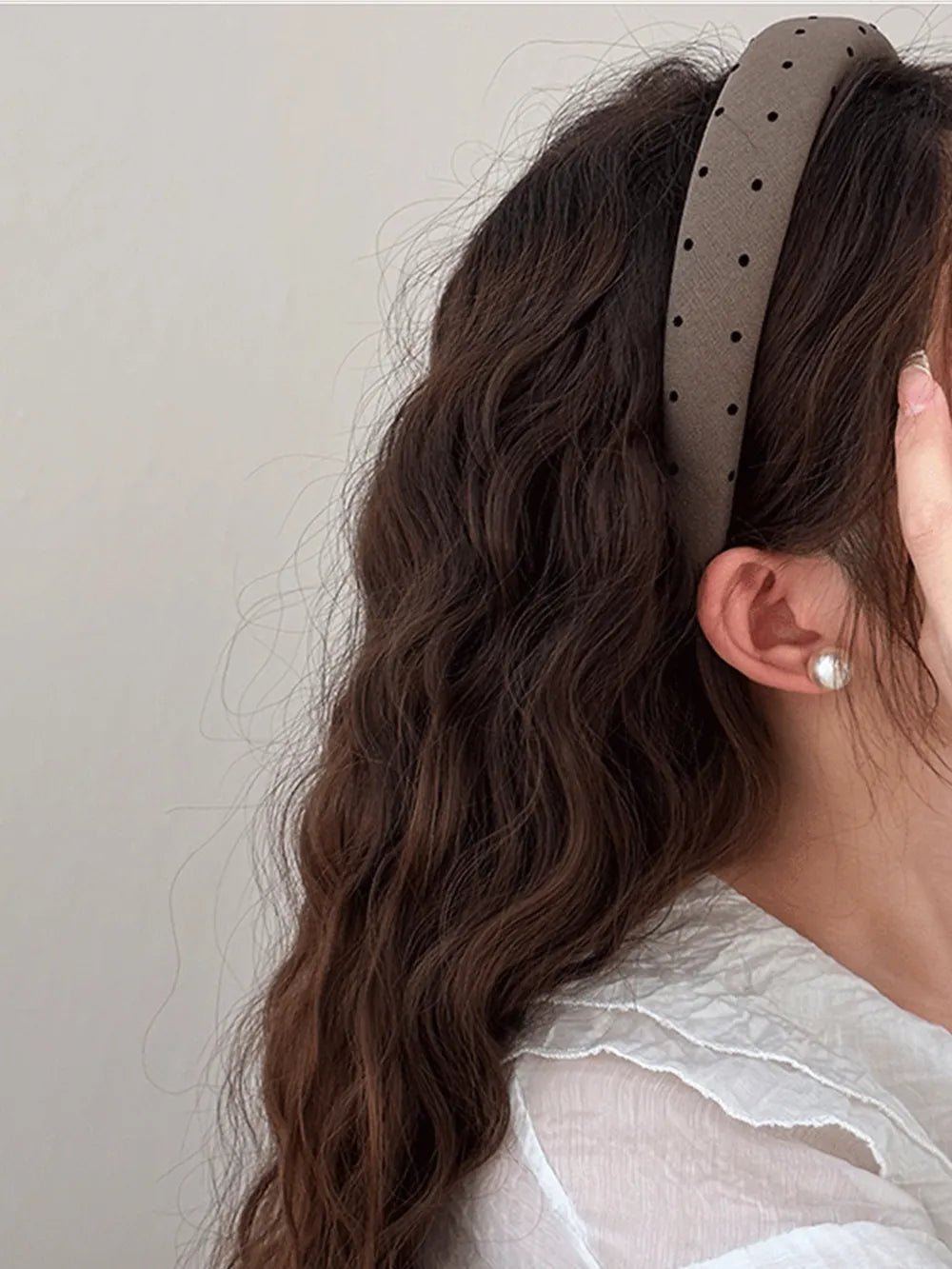 Polka Dot Polyester Wide Headband - Oneira Fashions